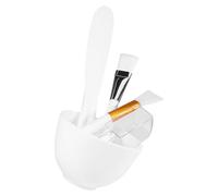Operitacx Bol à Outils de Bricolage en Silicone Blanc Cuillère Doseur, Pinceau et Spatule, pour Usage Professionnel en Salon de Beauté Domicile