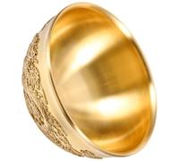 Operitacx Bol à Trésor Chinois en Laiton Doré, Décoration de Bureau Résistante à L'usure, Style Délicat et Signification Profonde, comme Présent pour Amis et Famille