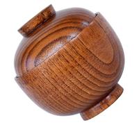 Operitacx Bol Japonerie Traditionnel en Bois avec Couvercle, Bol à Soupe Solide et Réutilisable, Design Élégant pour Usage Domestique et Restaurants