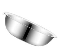 Operitacx Bol Mélangeur en Acier Inoxydable, Profond, Base Plate, Argenté | Bord Large et Lisse, Surface Polie Miroir, pour Soupe, Ingrédients, Service et Réunions
