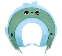 Operitacx Bonnet Garçon et Filles Réglable en Silicone Étanche, Protection Oreilles et Yeux, Taille 0-18 Ans, Couleur Bleu Gemme, Accessoire Bain Pratique pour Shampooing Bébé et Lavage