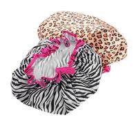 Operitacx Bonnets de Bain Réutilisables Doublure Satinée pour Femmes Lot de 2 Confort pour Lavage des Cheveux Cuisine Structure Double Couche