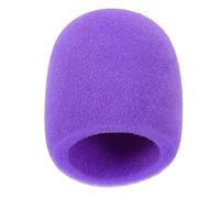 Operitacx Bonnette Anti-Vent en Mousse Épaisse Lavable pour Microphone Portable, Protection Anti-Chute et Anti-Poussière, Housse de Micro Violet pour Karaoké et Enregistrement Amateur