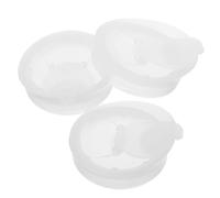 Operitacx Bouchons Anti-fuite Design Élégant en Plastique Blanc Lot de 3 Couvercles Universels Joint Étanche pour Carafe D'eau pour Usage Domestique et Extérieur Réutilisable