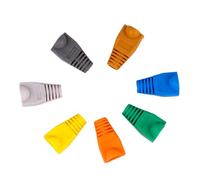 Operitacx Bouchons de Câble Réseau RJ45 0,6-0,65 Mm Lot de 100 en Plastique Protection Anti-Eau et Séparation des Couleurs Manchons pour Prise 8P8C pour Connecteurs Plusieurs Styles