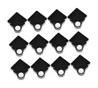 Operitacx Boucle de Meuble en Plastique Pp Noir 40pcs Fermeture sans Clou, Accessoire Pratique pour Placard Cuisine, Design Simple à Quatre Directions Verrouillage