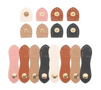 Operitacx Boucles à Pression Multi-Usages pour Paquet à Main Portés Épaule Femme, Lot de 8 sets en Cuir PU, Finition Anti-Effilochage, Flexibles et Solide, Accessoires Couture pour