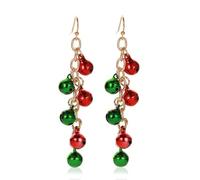Operitacx Boucles D'oreilles en Alliage 4pcs Clochettes et Pampilles Délicates, Design de Noël Élégant pour Femmes, Accessoire de Fête Charmant