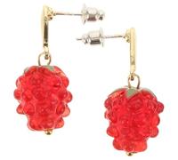 Operitacx Boucles D'oreilles en Alliage de Zinc, Design Confortable et Polyvalent Puces Fraise Rouges pour Femmes pour Occasions Spéciales et Usage Quotidien