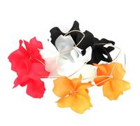 Operitacx Boucles D'oreilles Pendantes Pétales de Fleurs en Acrylique 4 Paires, Fabriquées, Hypoallergéniques Couleur Aléatoire Vie Quotidienne