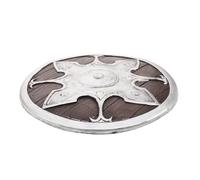 Operitacx Bouclier Médiéval Accessoire Confortable et Sûr Design Classique en PVC Léger Rond et Emblèmes D'armure Authentiques pour Halloween et Séances Photo Scène