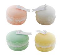 Operitacx Bougie Parfumée Macaron Ensemble De 4 En Cire De Paraffine Style Élégant Pour Décoration De Mariage Et Usage Domestique Couleur Aléatoire