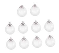 Operitacx Boules Transparentes à Suspendre 8 Mm pour Bricolage Bijoux 10 Pièces Argentées DIY Artisanat Décoration Noël Présent Créatif