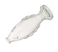 Operitacx Bouteille en Verre à Décanter de Poisson, Pot de Fleurs Fait Main Couvercle, pour Décoration et Rangement de Liquide