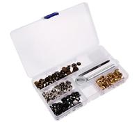 Operitacx Boutons-pression en Laiton 12,5 Mm - Kit 40 Pièces avec Clous Métalliques et Outils de Fixation - Accessoires Couture pour Manteaux, Doudounes et Vêtements - Boutons-poussoirs