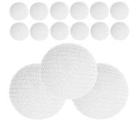 Operitacx Boutons Ronds Recouverts en Satin Blanc Cassé 10 MM, Lot de 15 Pièces pour Couture de Robes de Mariée et Costumes, Large Ouverture Arrière pour Couture Facile, Accessoires