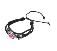 Operitacx Bracelet Drapeau National de Football en Alliage Noir, Design Créatif, Portable et Confortable, Voyage Maison