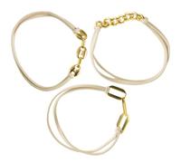 Operitacx Bracelet Élastique pour Cheveux Femmes en Métal et Caoutchouc, Multi-usage Chic et Stylé, Lot de 3 Pièces, Fête des Mères ou Anniversaire