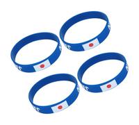 Operitacx Bracelet en Silicone Bleu Lot de 4 Pièces Impression Drapeau National Coupe du Monde Souvenir Événement Sportif et Cohésion D'équipe pour Homme