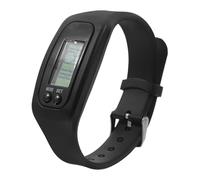 Operitacx Bracelet Podomètre Électronique Multifonctionnel en Silicone Marche Montre Compteur de Pas Pratique Design et Confortable Sport en Plein Air Couleur Noir