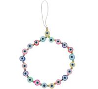 Operitacx Breloque Œil Protecteur en Pâte Polymère Multicolore, Cordon Anti-perte Léger pour Téléphone Portable, Chaîne Téléphonique Perles, Dragonne Décorative Compatible Couleur Aléatoire