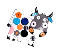 Operitacx Broche Accessoire Adorable pour Garçon et Filles et Étudiants en Alliage Forme de Vache Décorative et Multi-usage Design Délicat et Charmant Couleur Aléatoire pour Soirée ou Bal