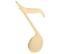 Operitacx Broche Accessoire Mode en Alliage de Zinc Doré Note de Musique Design Unique et Résistant à Décoloration pour Vêtements et Vestes Hommes et Femmes