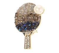 Operitacx Broche Femme en Cuivre Design Unique Raquette de Tennis de Table Finition Précise, Accessoire Polyvalent pour Soirées et Fêtes Élégantes