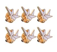 Operitacx Broches en Alliage de Zinc Forme Origami 6 Pièces Fermoir Sécurisé et Résistance la Décoloration pour Tenue Quotidienne ou Fêtes