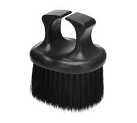Operitacx Brosse à Barbe Pratique Noire Poignée Articulée, Brosse à Moustache Compacte pour Nettoyage Barbe et Cheveux, Accessoire de Soin Portable pour Hommes, Voyage et Usage Quotidien