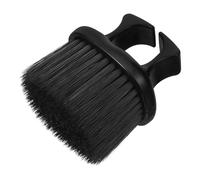 Operitacx Brosse à Cheveux de Coiffeur Noire Cou Anneau, Plumeau Professionnel pour Barbe et Coupe de Cheveux, Outil de Nettoyage Polyvalent pour Salon et Usage Personnel