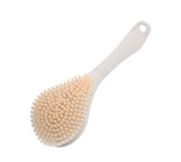 Operitacx Brosse à Pieds Blanche à Long Manche en Abs et Pa avec Design Ergonomique pour Bain et Bain, Exfoliant pour Peaux Mortes, Adaptée aux Femmes Enceintes et Personnes à Mobilité