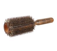 Operitacx Brosse Ronde Poils de Sanglier en Bois pour Cheveux Bouclés pour Brushing et Soins Quotidiens pour Démêler et Coiffer des Femmes