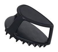 Operitacx Brosse Silicone Noire pour Barbe et Visage, Petite Brosse Nettoyante Exfoliante pour Cuir Chevelu, Masseur Cheveux Portable pour Soins Capillaires Homme, Voyage