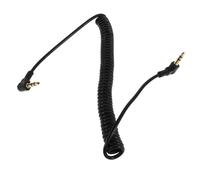 Operitacx Câble Audio Jack avec Double Angle Droit Design Spirale Rétractable Câble Auxiliaire Stéréo Compatible Smartphones et pour Clair et Sécurisée