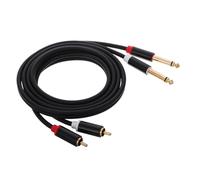 Operitacx Câble Audio Stéréo Plaqué Or avec Blindage et Renfort Compatible et Amplificateurs Transmission Stable sans Bruit