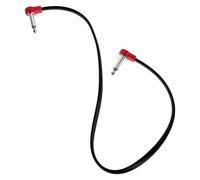 Operitacx Câble de Liaison pour Pédale D'effets 50cm, Prise Coudée Z | PVC et Métal, Blindage Souple, pour Studio, Répétitions, Patch Bay et Claviéristes