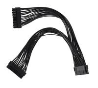 Operitacx Câble D'extension Alimentation ATX 24 Pins Compatible 20/24 Pins en Cuivre Bleu pour Carte Mère, Rallonge d'alimentation PC 3.3v à 12v, Usage Informatique