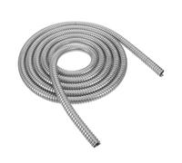 Operitacx Cache-câbles Mural en Acier Inoxydable Argenté pour Fils et Câbles, Protection Résistante aux Intempéries, Gaine Flexible pour Espace de Travail Intérieur