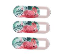 Operitacx Cache de Confidentialité Webcam Ordinateur Portable Motif Flamant Rose Ultra-Fin Autocollant Protection Vie Privée 3 Pièces Usage Bureau Personnel Sécurité Téléphone