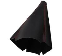 Operitacx Cache Levier de Vitesse Cuir Pu avec Coutures Rouges Protège Manchette de Levier Manuel Housse Anti-poussière Facile à Installer et Nettoyer Compatible Voiture