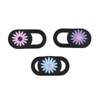 Operitacx Cache-Objectif de Webcam en Abs Noir 3pcs Motif Chrysanthème, Adhésif Solide et Facile à Ouvrir, pour Tablette et Ordinateur de Bureau Protection la Couleur Aléatoire