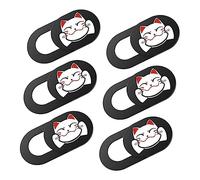 Operitacx Cache-Objectif D'ordinateur Et Couverture De Webcam pour Ordinateur Portable 6 Pièces, Protection Vie Privée, Design Chat, Fin Et Coulissant, Usage Quotidien Ordinateur Portable