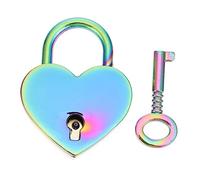 Operitacx Cadenas Forme de Cœur Coloré de Cadenas de Couple Plaqué pour Décorer Valises et Journaux Intimes Durable