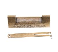 Operitacx Cadenas Rétro Massif Serrure Antique Horizontale pour Boîte Serrure Décorative Résistante Corrosion pour Coffrets Bijoux et Cosmétiques Style Chinois Vintage