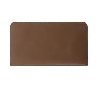 Operitacx Café Pochette Portefeuille Téléphone Double Face en Cuir PU | Structure Plate, Fentes pour Cartes Deux Compartiments Séparés, Ouverture D'une Main et Paiements Rapides