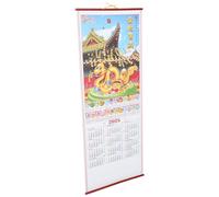 Operitacx Calendrier mural chinois 2025 Année du serpent Calendrier lunaire traditionnel chinois mensuel mural pour le Nouvel An à domicile