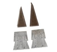 Operitacx Cales Fer Robuste Accessoire de Fixation pour Marteau Coin en Cône Outils de Renforcement Fournitures pour Charpentiers 4 Pièces