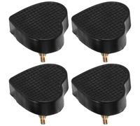 Operitacx Capuchons de Réparation de Talon pour Chaussures à Talons Hauts en Pvc Noir, 2 Paires, Forme Unique, Utiles et Robustes, Conseils pour Chaussures Femmes