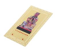 Operitacx Carte De Bronze du Général WU Sui Cartes D'amulette 2025 Cartes De Richesse Feng Shui Carte Chinoise Taisui Carte De Prière Carte De Statue De Bouddha Guan YU Laiton Golden